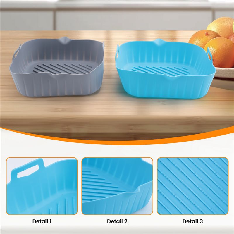 NEW HOT In Stock-2 Pcs Large A - Air Fryer Silicone Pot Liner recension och pris